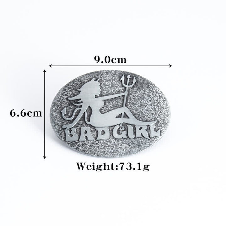 Cintura in pelle con fibbia fai da te Bad Girl Good Girl da uomo