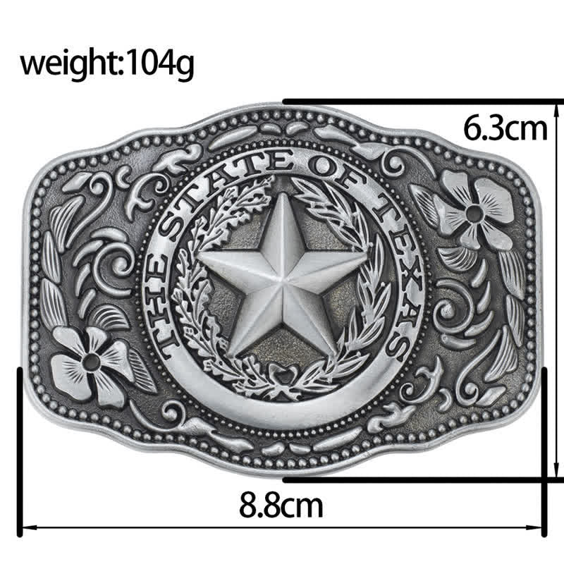 Cintura in pelle fai da te da uomo con fibbia a cinque stelle dello stato del Texas - image 2