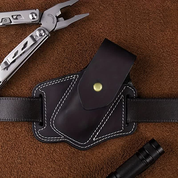 EDC Organizer Multitool Fodero Cintura in Pelle Borsa
