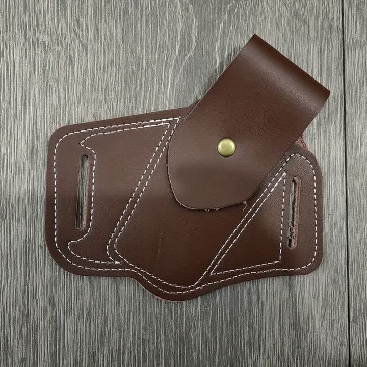 EDC Organizer Multitool Fodero Cintura in Pelle Borsa - Marrone - image 2