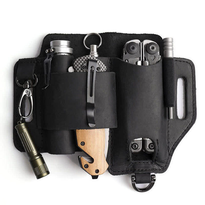 Borsa da cintura in pelle multifunzionale per strumenti EDC