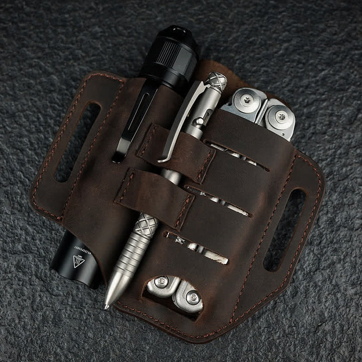 Pratica borsa da cintura in pelle con fondina portautensili 3 in 1 - image 1