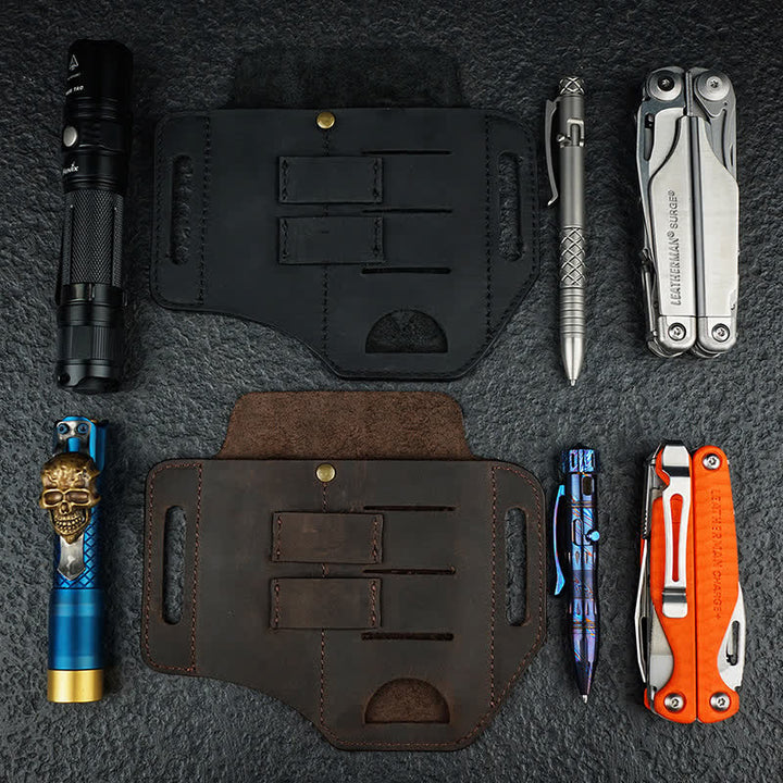 Pratica borsa da cintura in pelle con fondina portautensili 3 in 1 - image 3