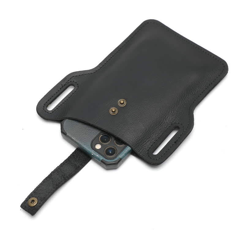 Borsa da cintura in pelle comoda per il trasporto del telefono cellulare retrò - image 8