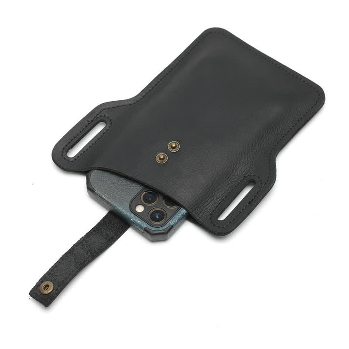 Borsa da cintura in pelle comoda per il trasporto del telefono cellulare retrò - image 8