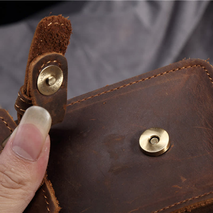 Borsa da viaggio con gancio per cintura in pelle