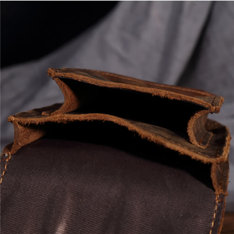 Borsa da viaggio con gancio per cintura in pelle