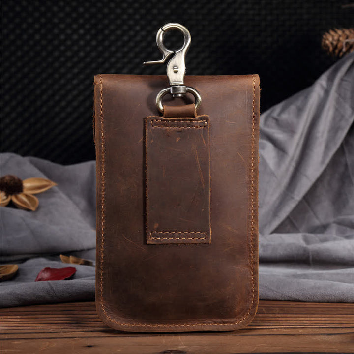 Borsa da viaggio con gancio per cintura in pelle