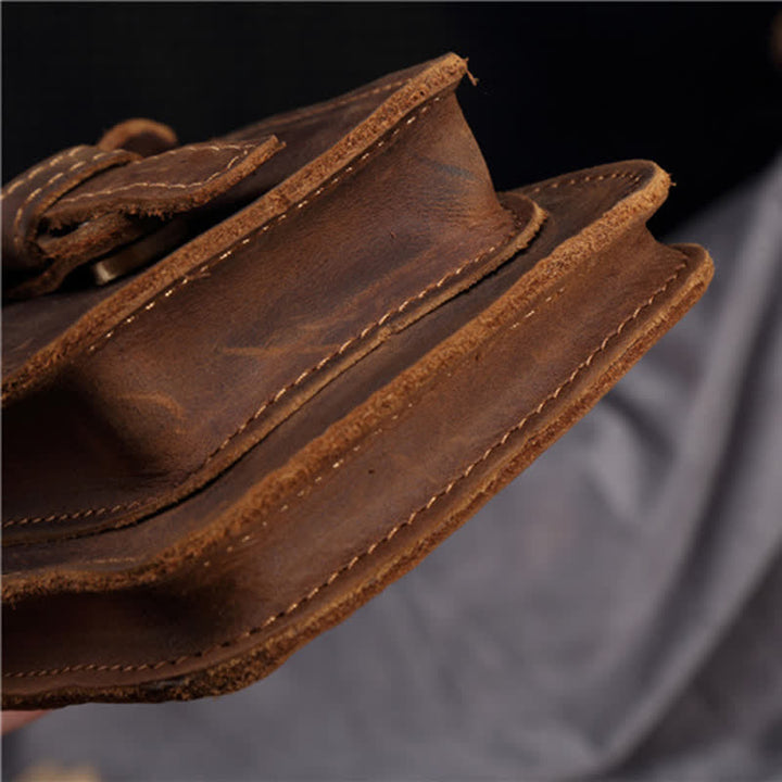 Borsa da viaggio con gancio per cintura in pelle