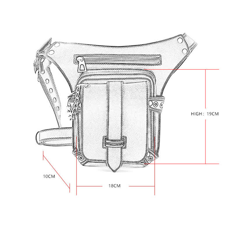 Borsa a tracolla da gamba per motocicletta punk steampunk - image 5