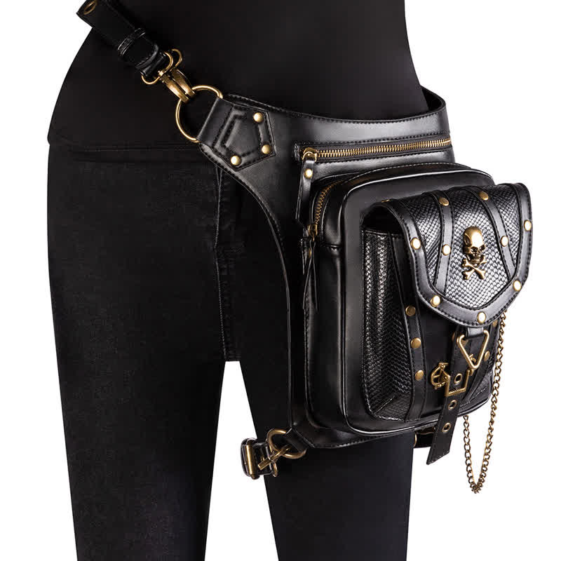 Marsupio Steampunk Fondina per coscia Borsa a tracolla per vita e gamba - Stile n. 4 - image 14