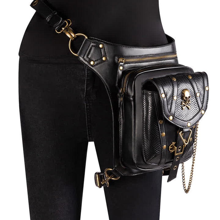 Marsupio Steampunk Fondina per coscia Borsa a tracolla per vita e gamba - Stile n. 4 - image 14