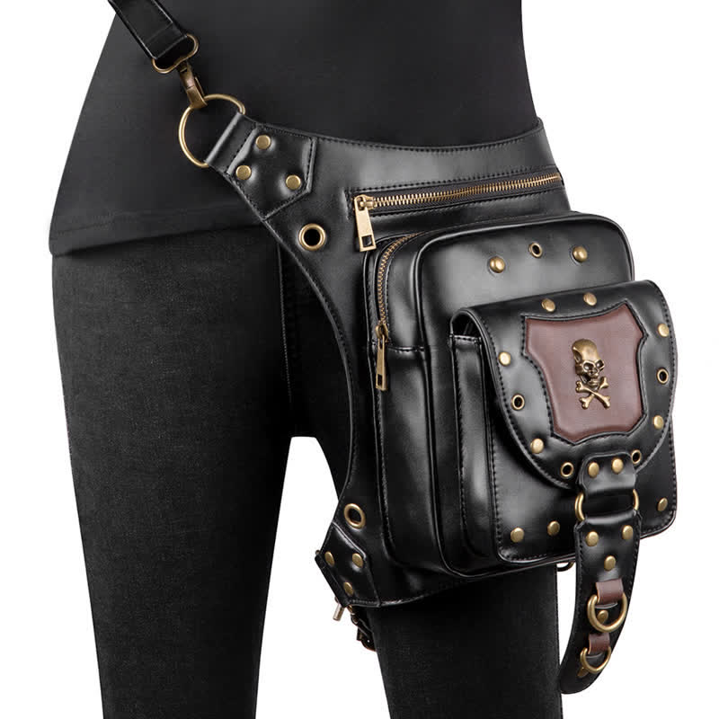 Marsupio Steampunk Fondina per coscia Borsa a tracolla per vita e gamba - Stile n. 8 - image 18