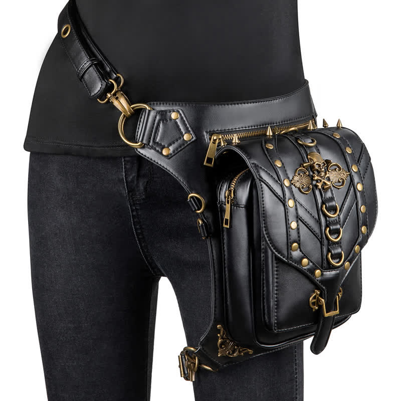 Marsupio Steampunk Fondina per coscia Borsa a tracolla per vita e gamba - Stile n. 1 - image 0