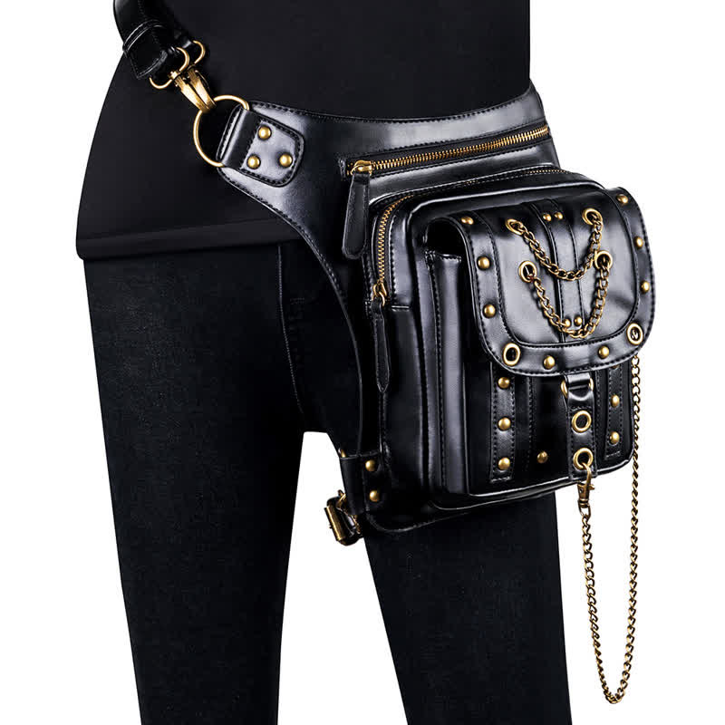 Marsupio Steampunk Fondina per coscia Borsa a tracolla per vita e gamba - Stile n. 9 - image 19