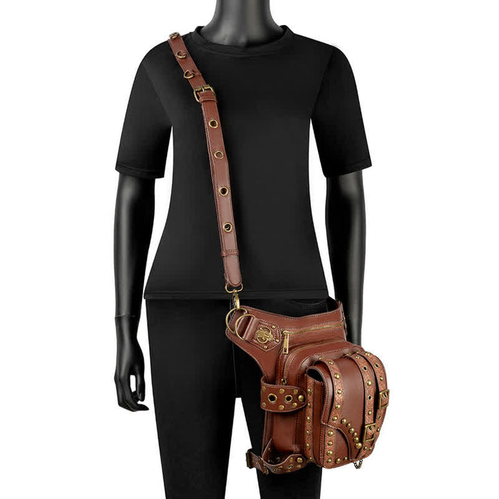 Borsa a tracolla con catena per moto Brown Rock - image 10