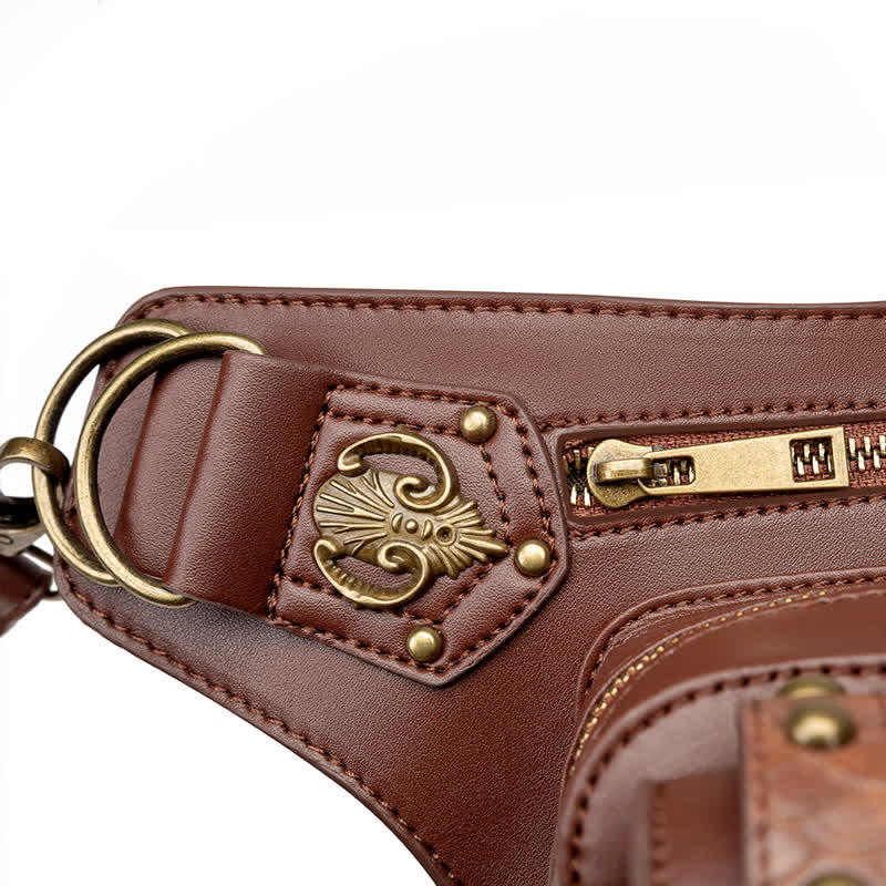 Borsa a tracolla con catena per moto Brown Rock - image 14