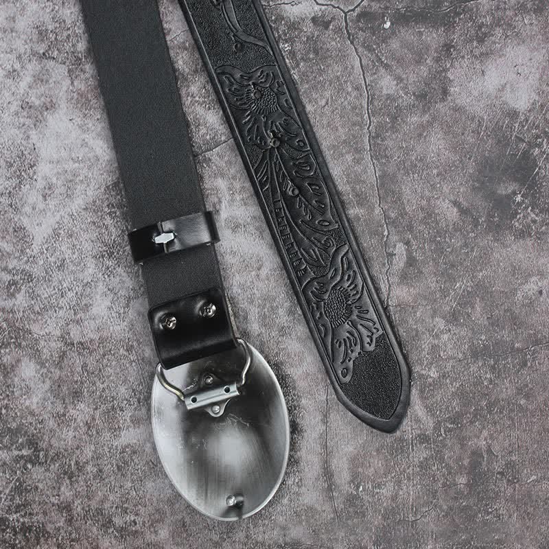 Cintura in pelle con pietra turchese Bohemia Vintage da uomo