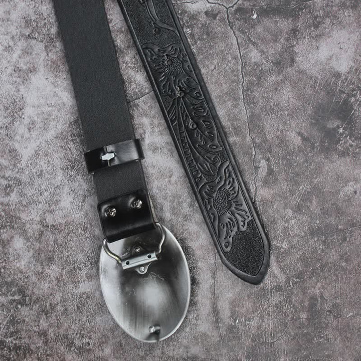Cintura in pelle con pietra turchese Bohemia Vintage da uomo