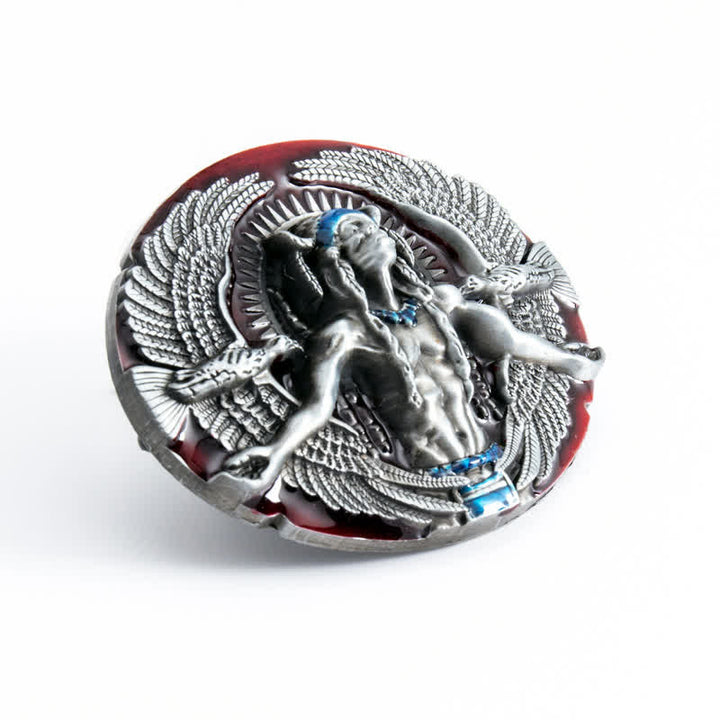 Cintura in pelle con fibbia Indian Great Spirit fai da te da uomo - image 13