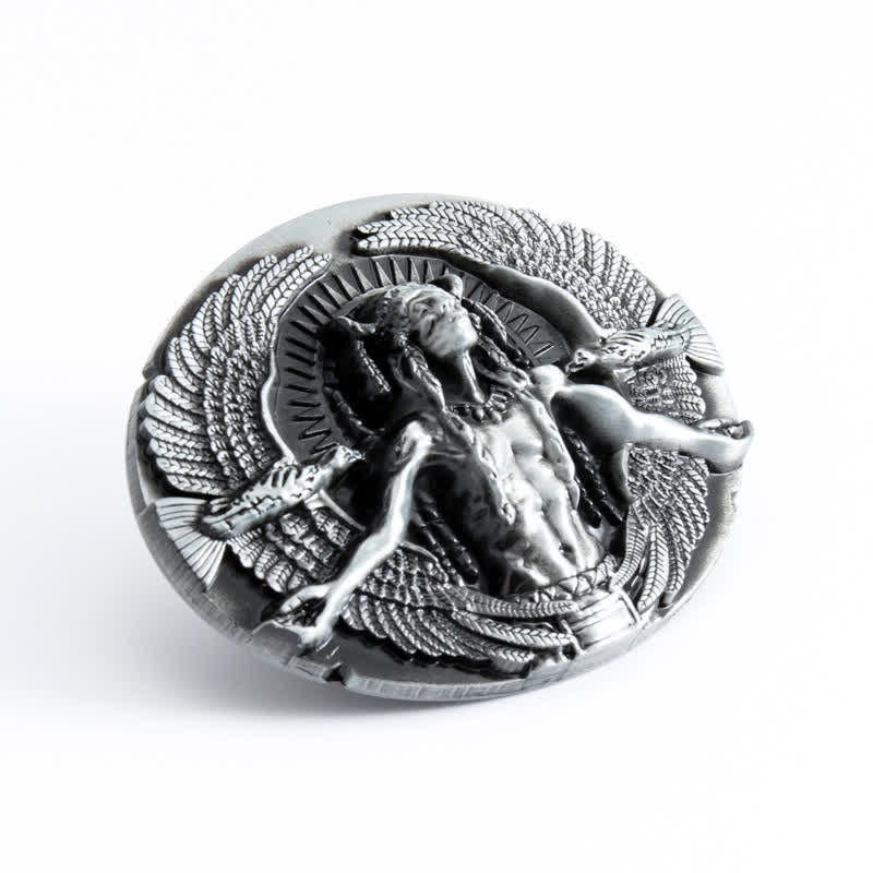 Cintura in pelle con fibbia Indian Great Spirit fai da te da uomo