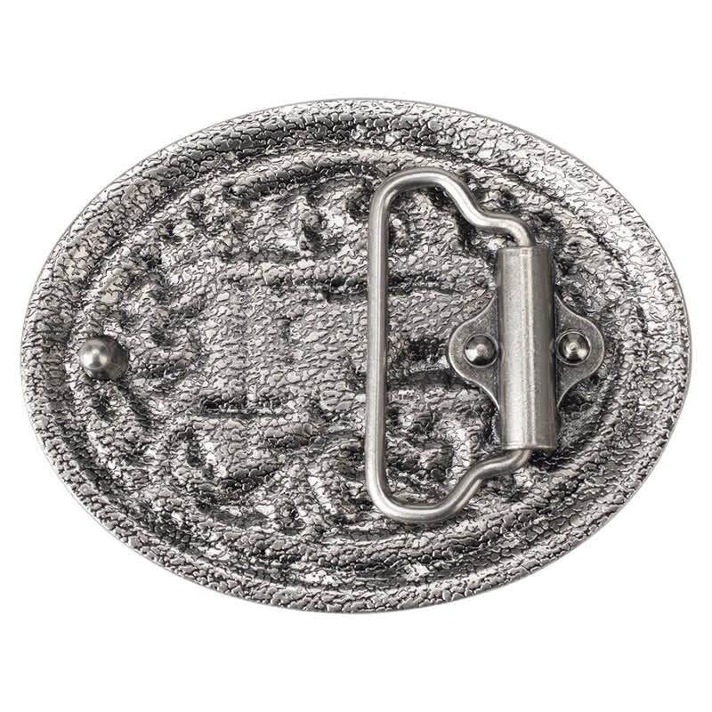 Cintura in pelle con fibbia inginocchiata fai da te da cavaliere da uomo - image 1