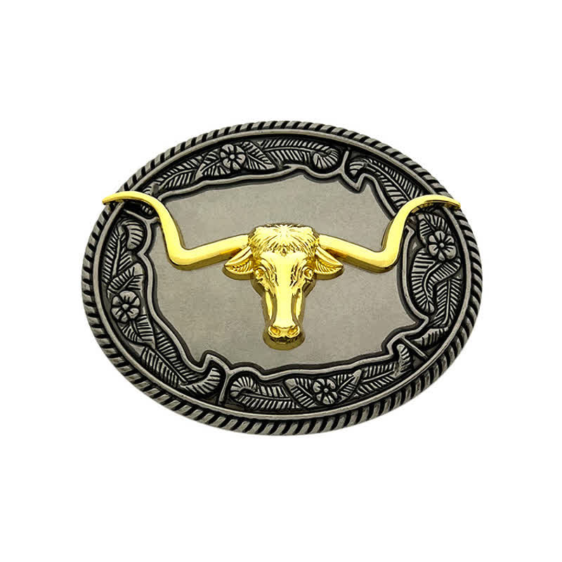 Cintura in pelle con fibbia a forma di animale, cavallo, toro, fai da te, da uomo - Toro - Senza cintura - image 9