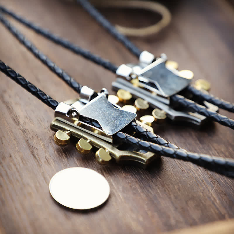 Cravatta Bolo retrò con chitarra country western