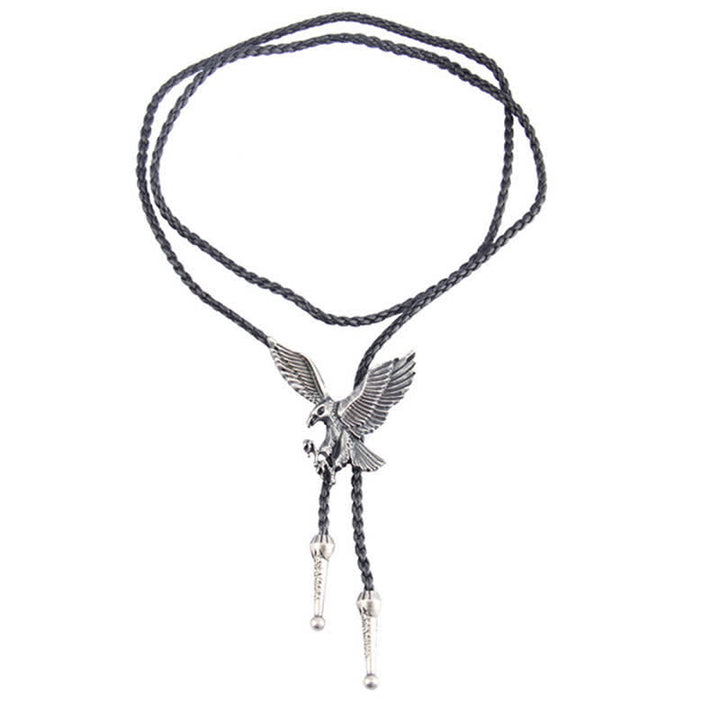 Cravatta Bolo Western con aquila volante