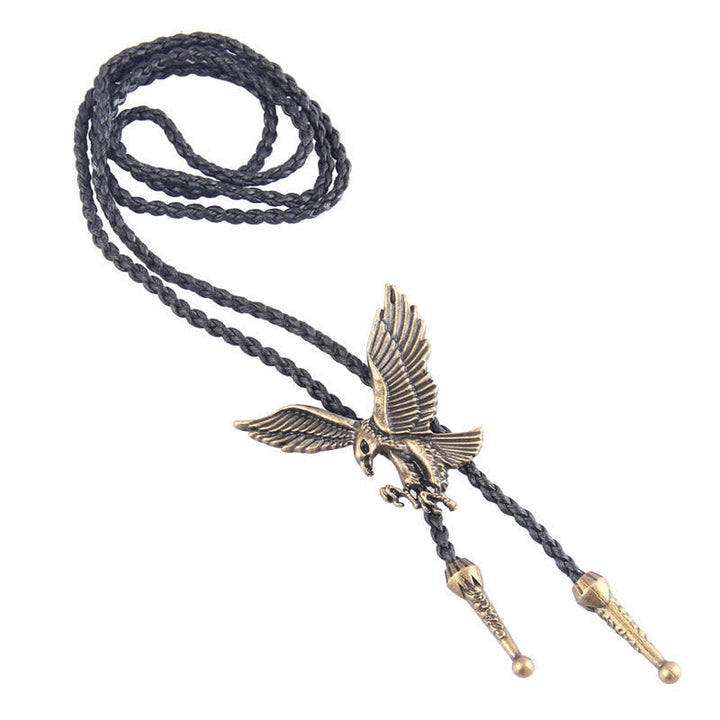 Cravatta Bolo Western con aquila volante