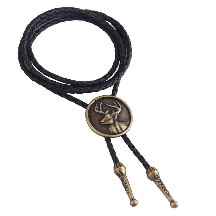 Cravatta Bolo Western con aquila volante - Cervo - Oro antico - image 8