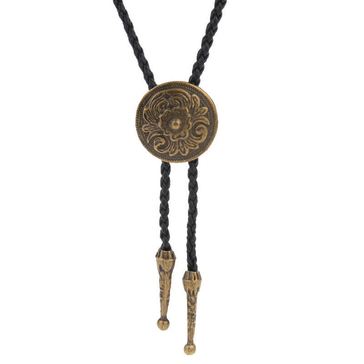 Cravatta Bolo Western con aquila volante - Fiore - Oro antico - image 16