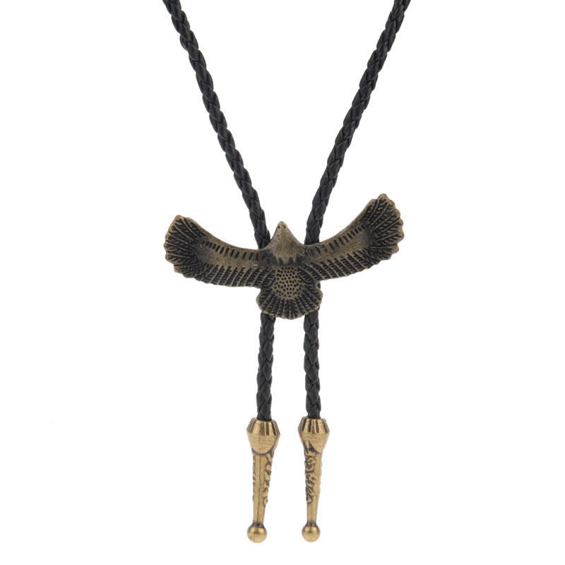 Cravatta Bolo Western con aquila volante