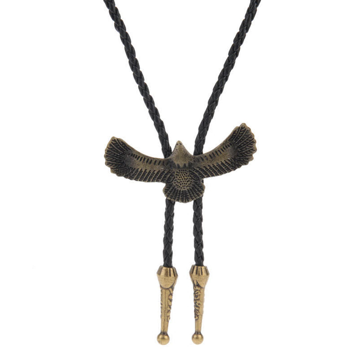 Cravatta Bolo Western con aquila volante