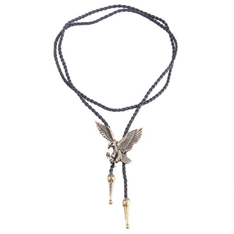 Cravatta Bolo Western con aquila volante