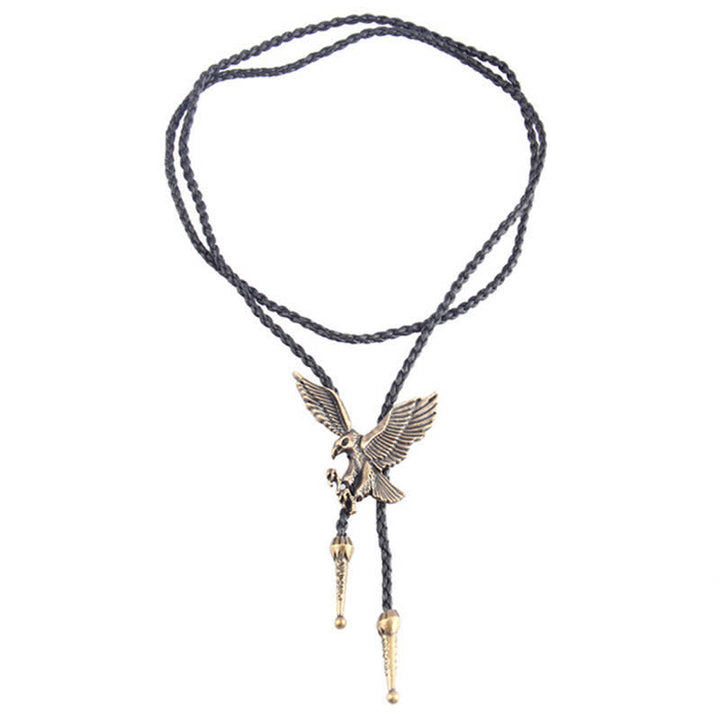 Cravatta Bolo Western con aquila volante