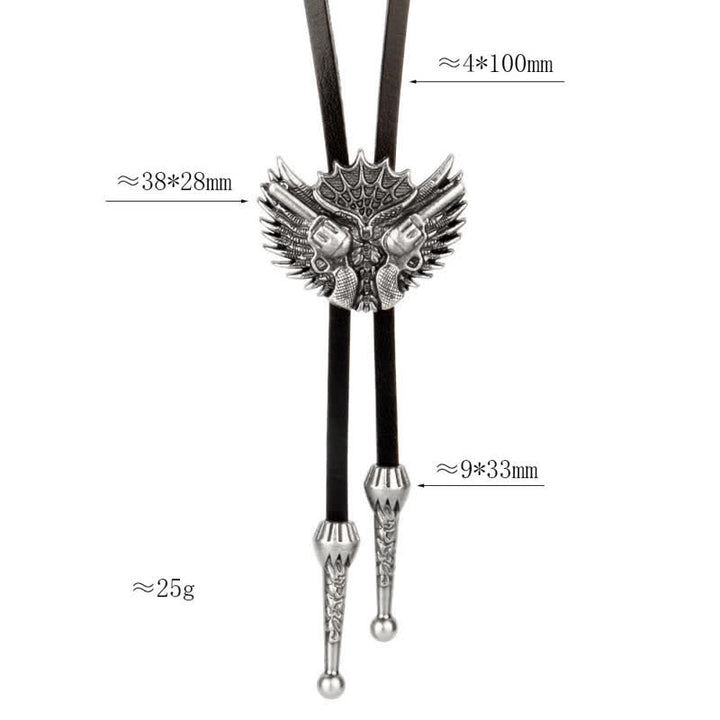 Cravatta Bolo Casual Double Guns Wings - image 5