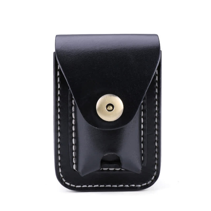 Mini custodia portatile per sigarette in pelle con cintura