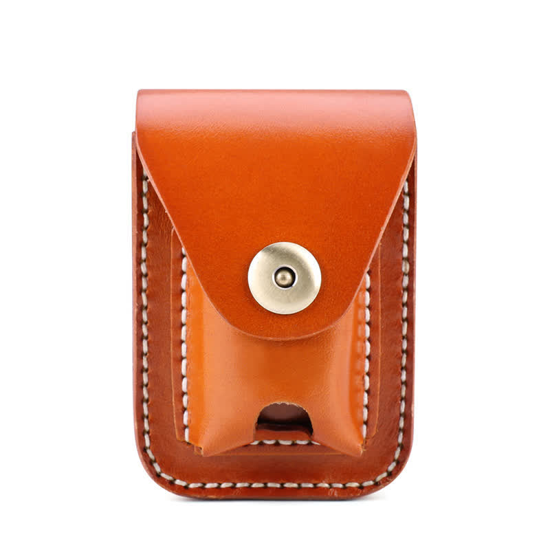Mini custodia portatile per sigarette in pelle con cintura