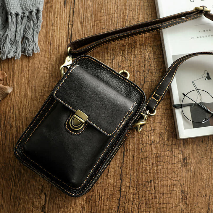Borsa a tracolla vintage in pelle conciata al vegetale - image 11