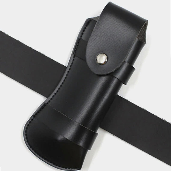 Fodero per coltello pieghevole da escursionismo, borsa in pelle con cintura