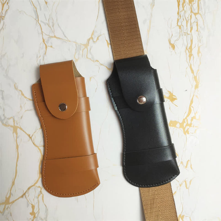 Fodero per coltello pieghevole da escursionismo, borsa in pelle con cintura