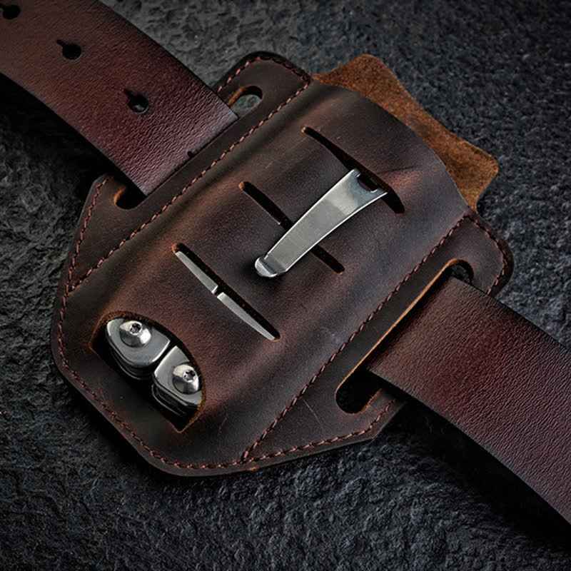 Borsa da cintura in pelle con fodero per torcia multiuso - image 2