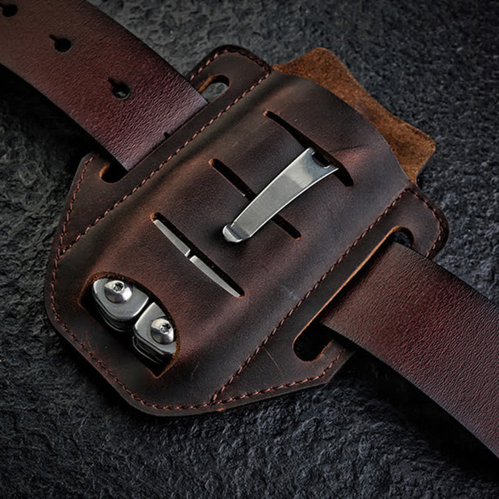 Borsa da cintura in pelle con fodero per torcia multiuso - image 2