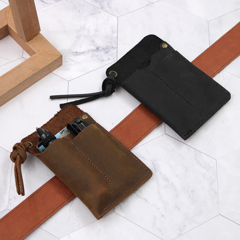 Borsa da cintura in pelle EDC portatile e maneggevole per esterni