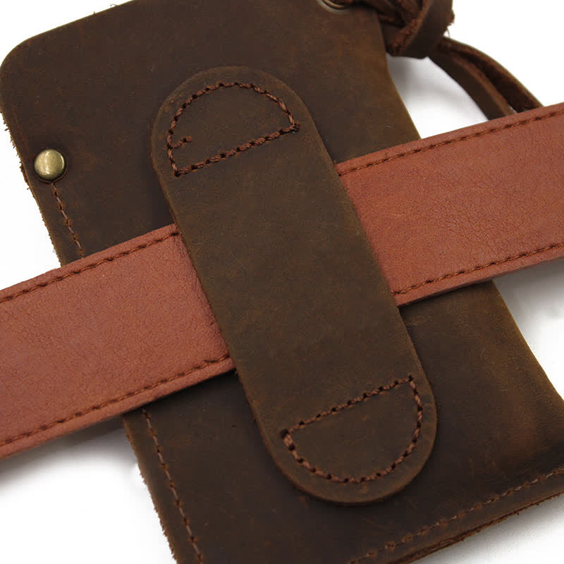Borsa da cintura in pelle EDC portatile e maneggevole per esterni