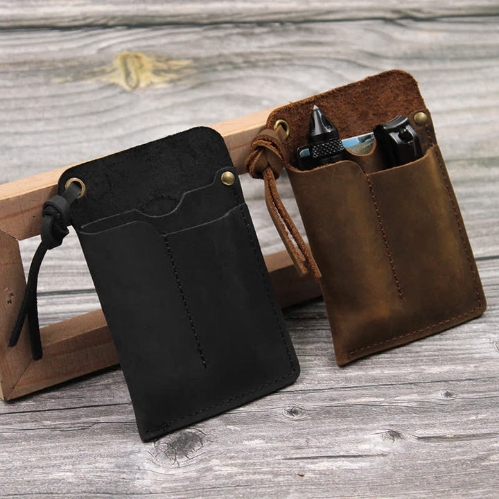 Borsa da cintura in pelle EDC portatile e maneggevole per esterni