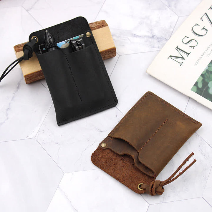 Borsa da cintura in pelle EDC portatile e maneggevole per esterni
