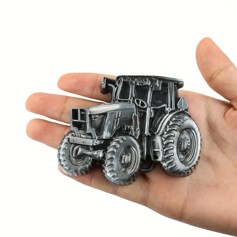 Cintura in pelle con fibbia trattore country fai da te da uomo