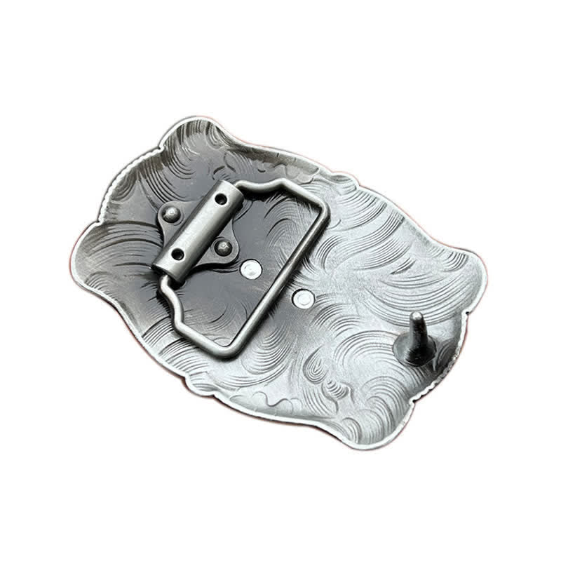Cintura in pelle fai da te con fibbia a forma di toro Texas Longhorn da uomo - image 1